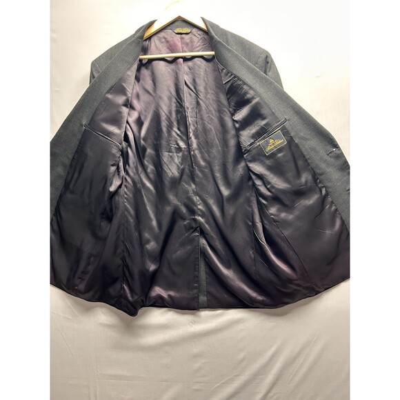 Brooks Brothers Sport Coat Men’s 45M 2 Button Sleeve Charcoal Grey Wool - Picture 6 of 13